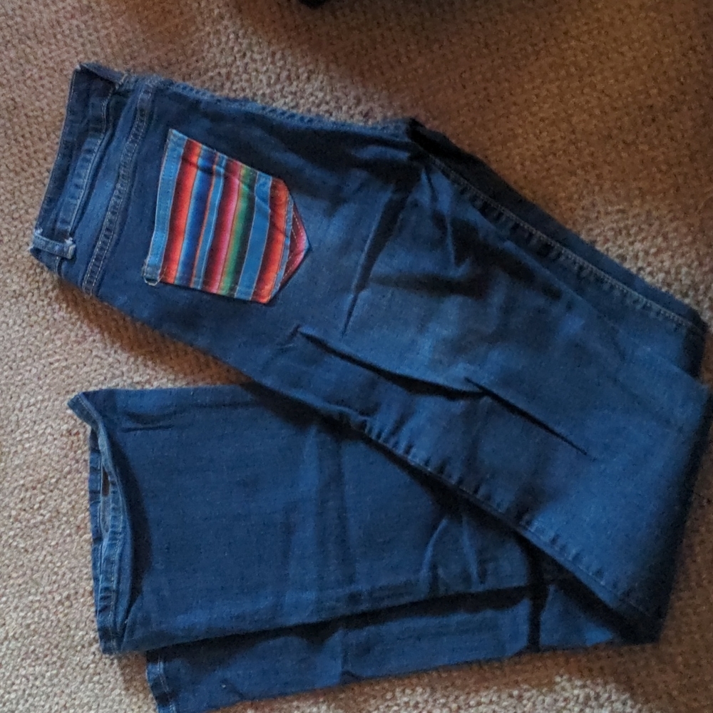 Fallon Taylor Serape Pocket Bootcut Jeans